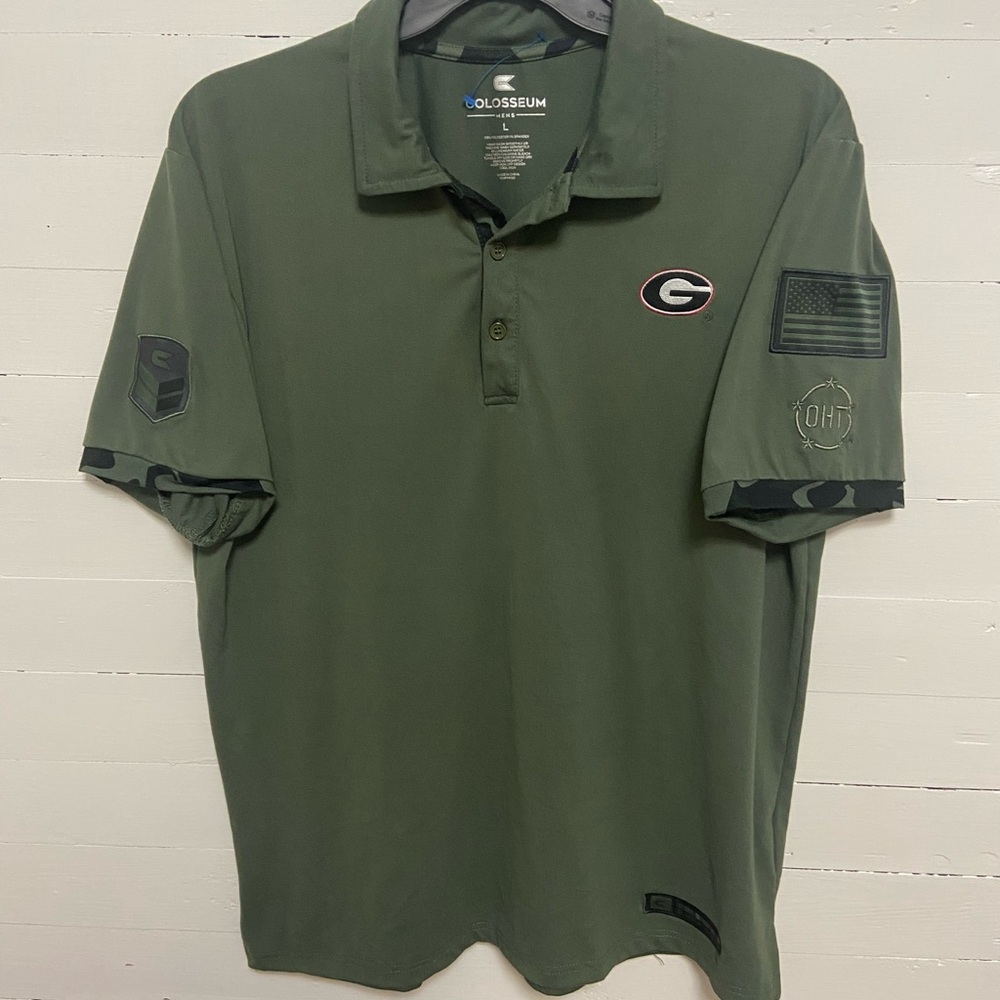 Colosseum OHT Men's Green Polo Shirt Georgia (UGA)